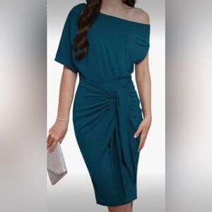 NWT Asymmetrical One Shoulder with front overlay